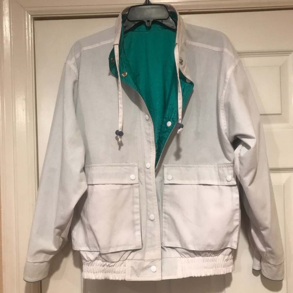 Reversible Light Weight Metallic Jacket Snap Butt… - image 7